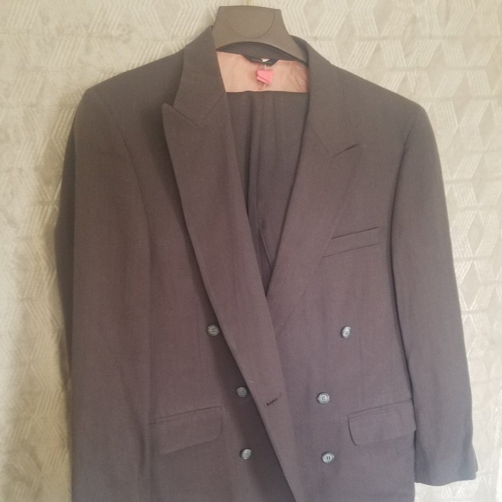 Riggings 46R Double Breasted Brown Wool